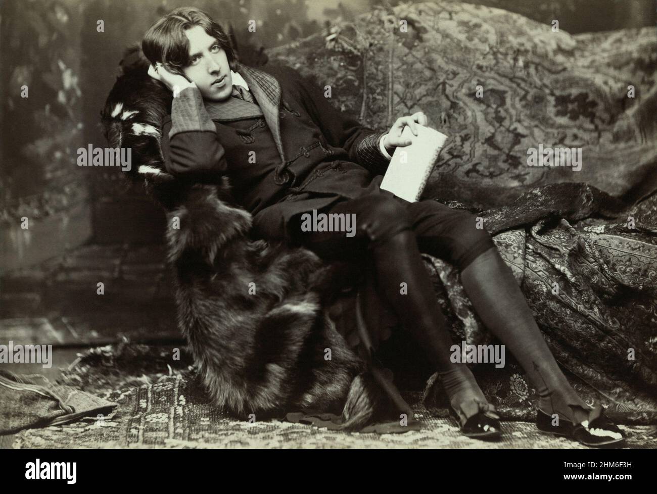 Ein Porträt des irischen Schriftstellers, Dichters und Dramatikers Oscar Wilde aus dem Jahr 1882, als er 28 Jahre alt war Stockfoto