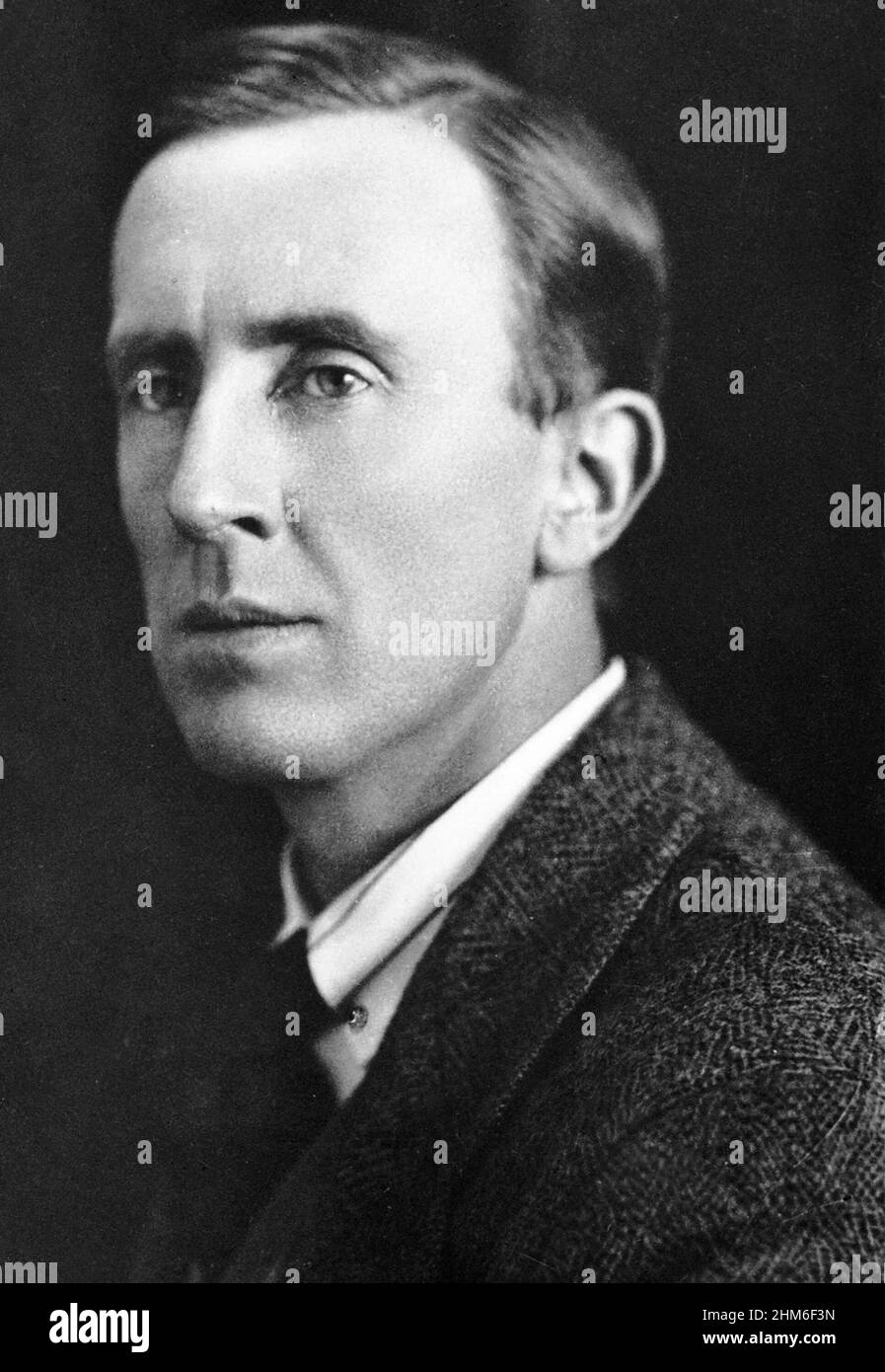 Ein Porträt des Schriftstellers JRR Tolkein, Autor des Hobbit und Herr der Ringe Stockfoto