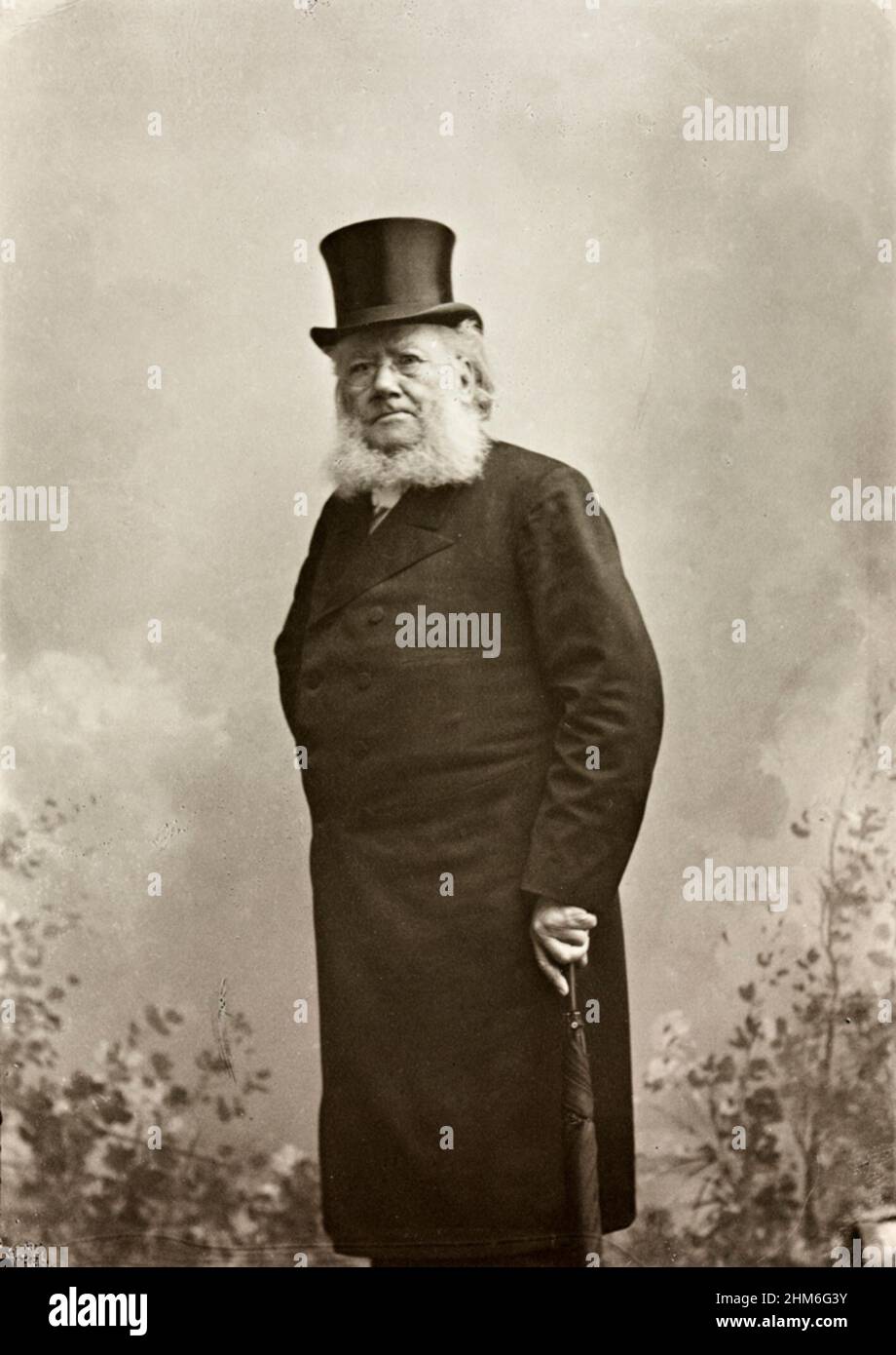 Ein Porträt des schwedischen Dramatikers Henrik Ibsen Stockfoto
