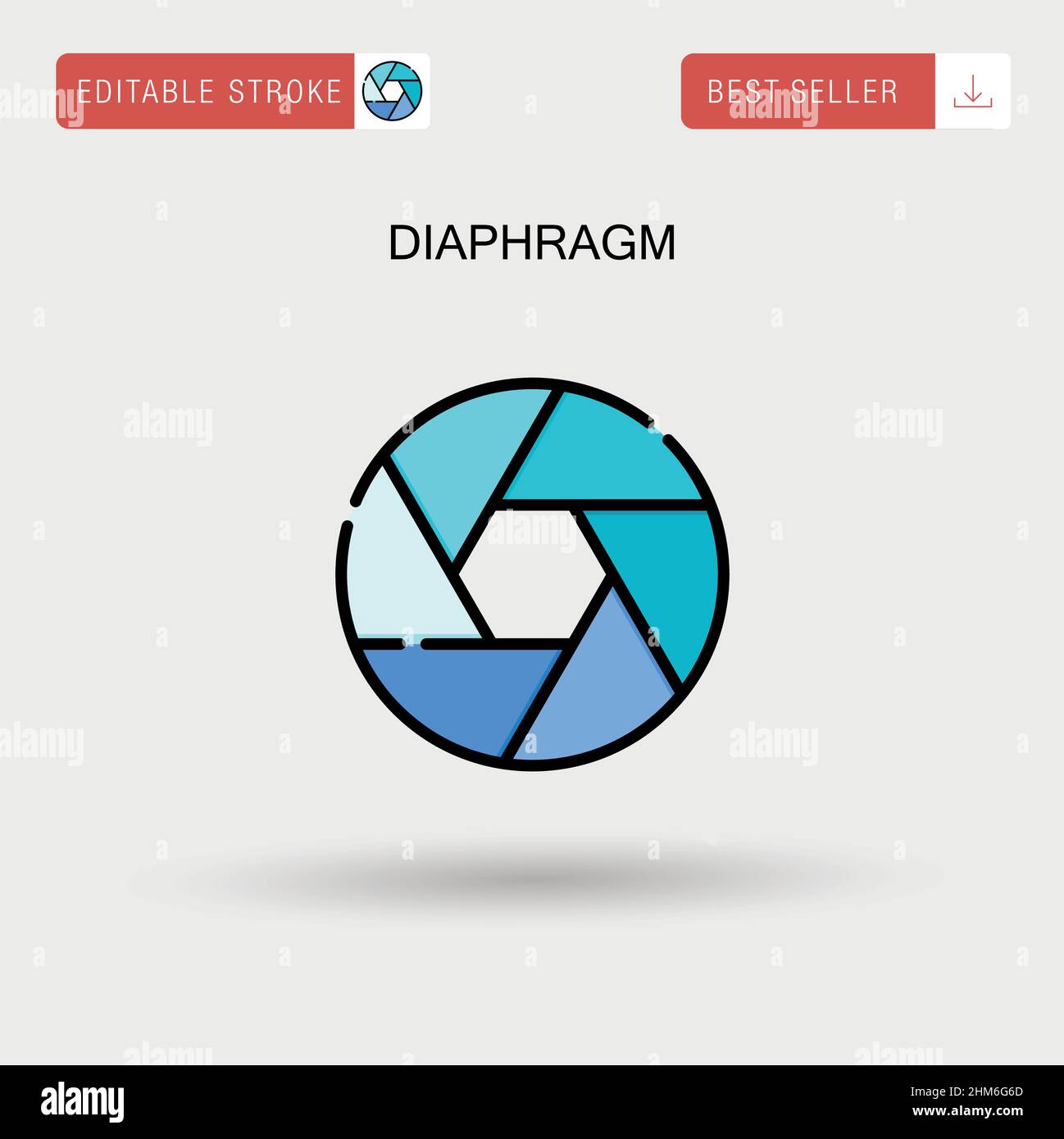 Symbol für einfachen Vektor der Membran. Stock Vektor