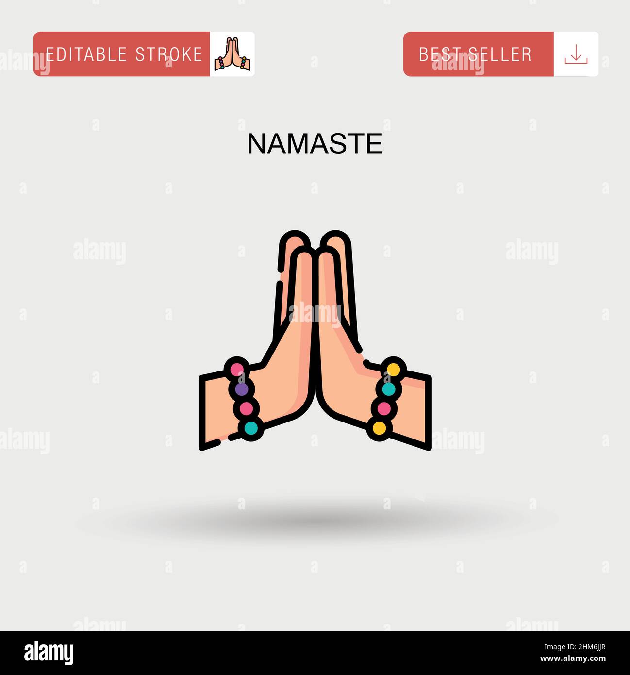 Namaste einfaches Vektorsymbol. Stock Vektor