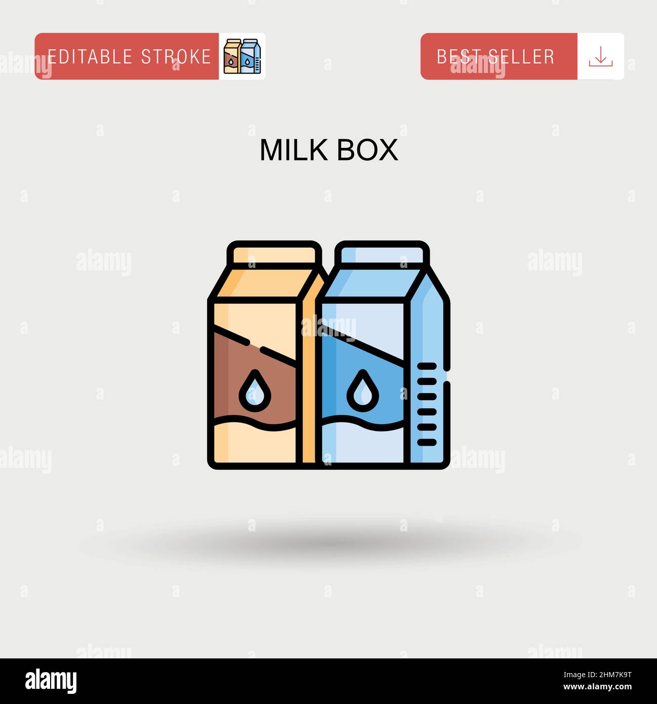 Einfaches Vektorsymbol für Milchbehälter. Stock Vektor