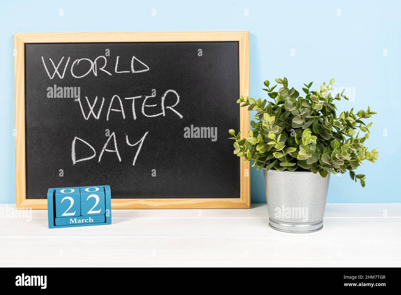 Das Konzept des Unitred Nations World Water Day am 22. März Stockfoto