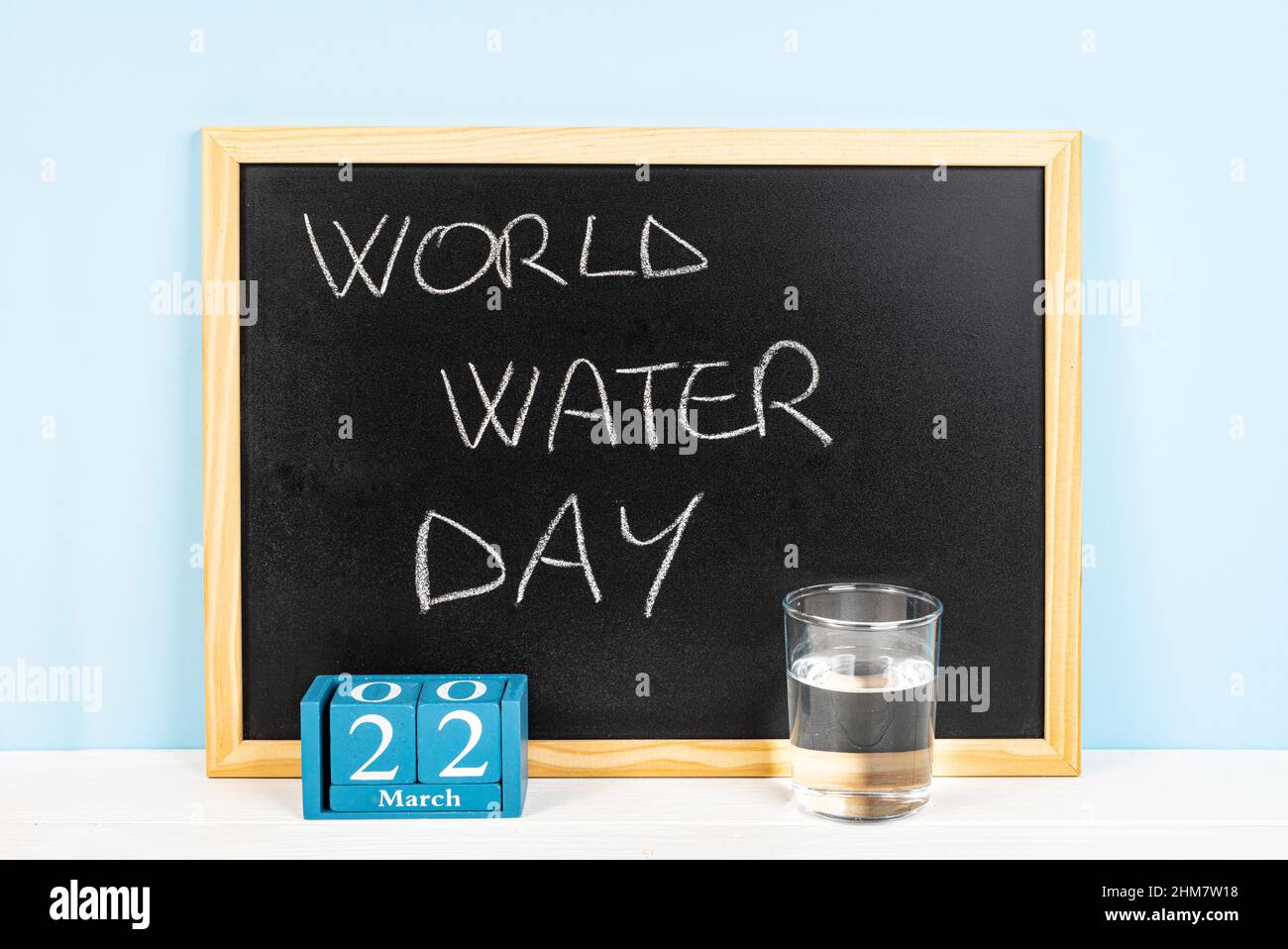 Das Konzept des Unitred Nations World Water Day am 22. März Stockfoto