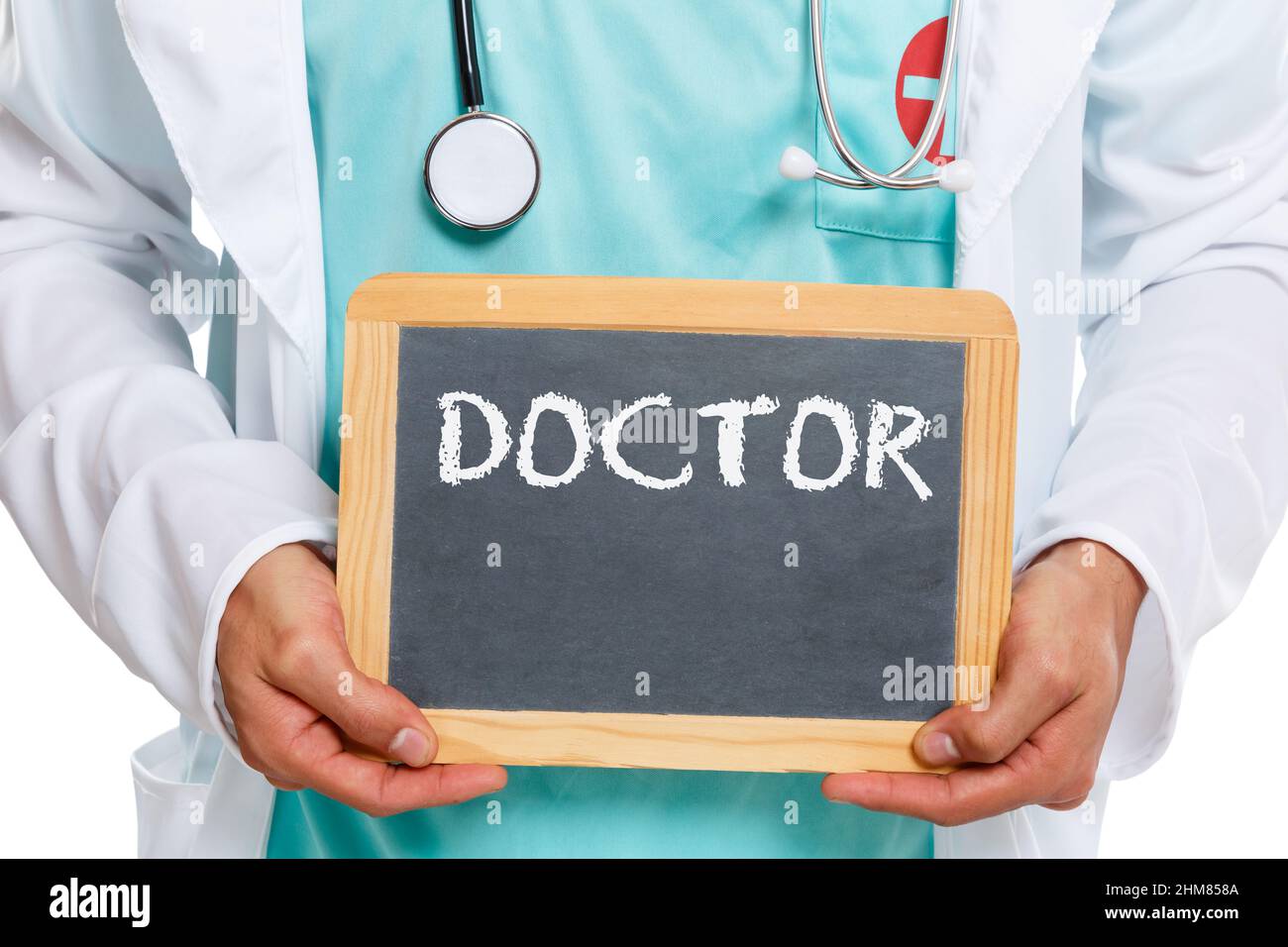 Arzt Medizin Krankheit Krankheit gesunde Gesundheit Schiefertafel Stockfoto