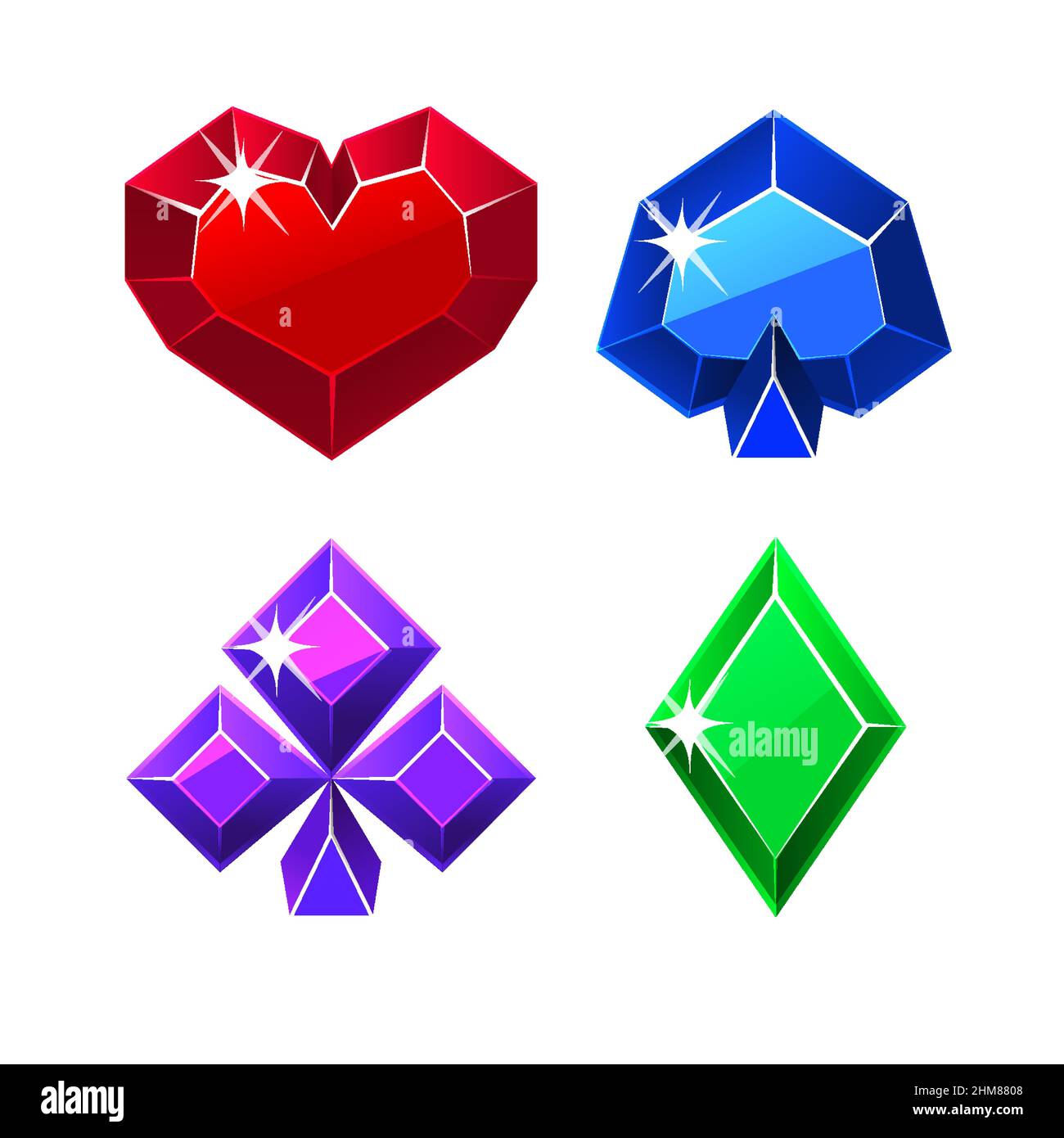 Sammlung von Vektor-Karten-Anzüge für Poker. Stock Vektor Sammlung von Vektor-Karten-Anzüge für Poker. Stock Vektor