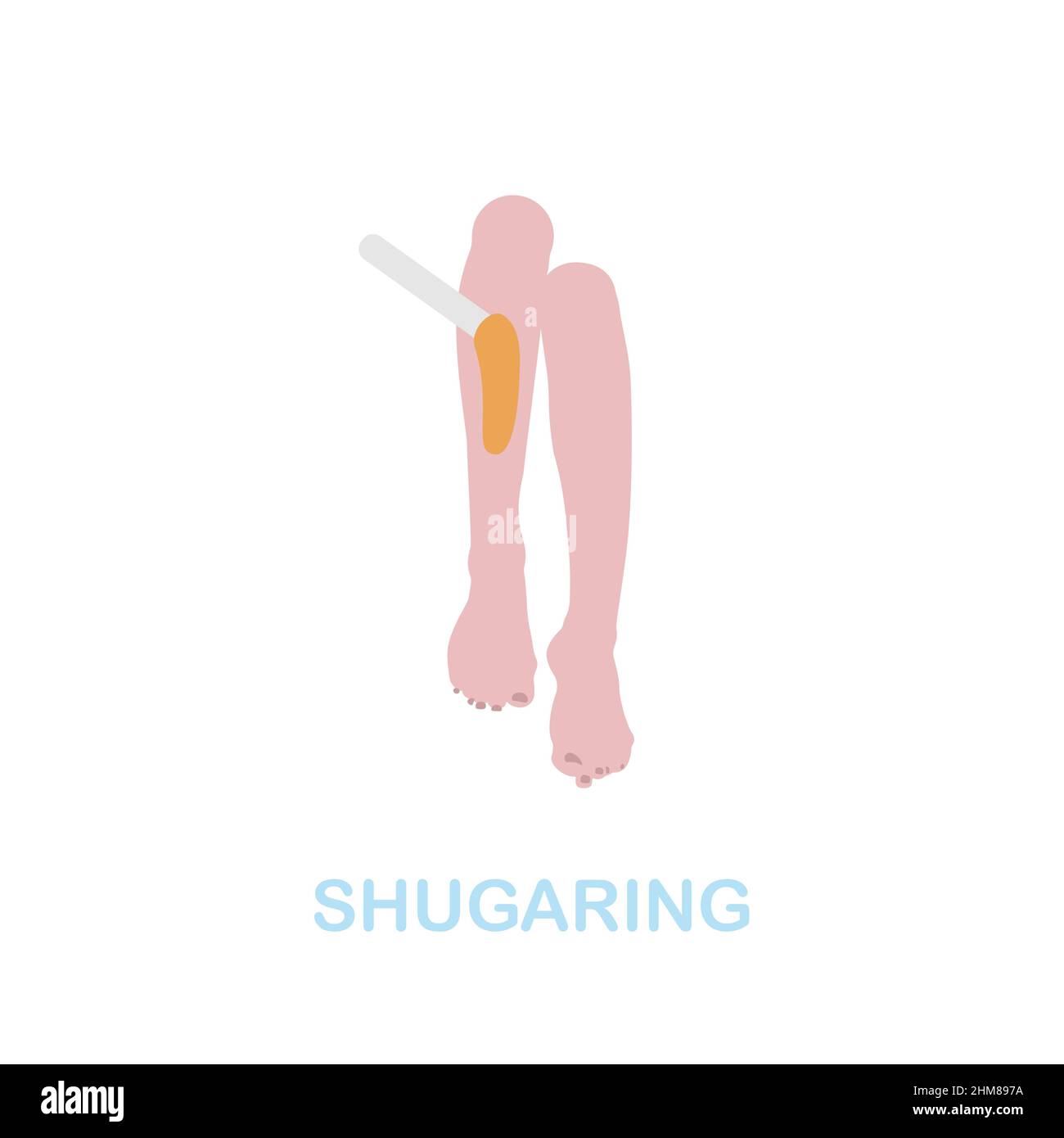 Flaches Symbol für Shugaring. Farbiger Elementschild aus der Kollektion Cosmetology. Flaches Shugaring-Icon-Zeichen für Webdesign, Infografiken und mehr. Stock Vektor