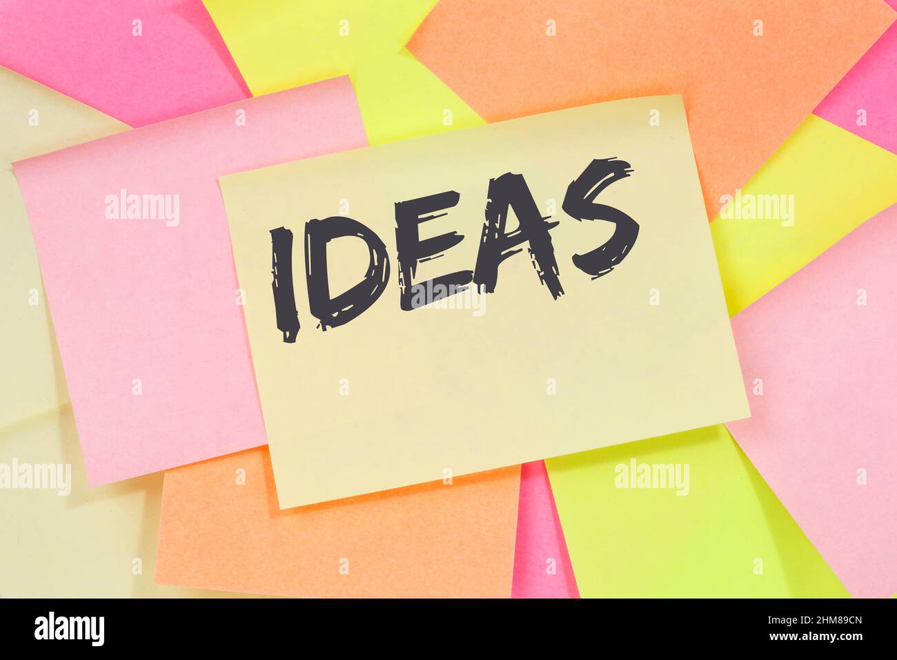 Ideen Idee Erfolg Wachstum Kreativität kreatives Geschäftskonzept Notizbuch Stockfoto