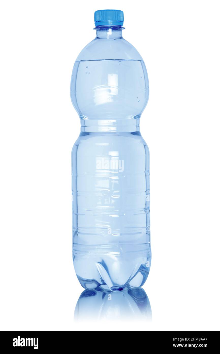 Wasserflasche isoliert auf weißem Hintergrund Stockfoto