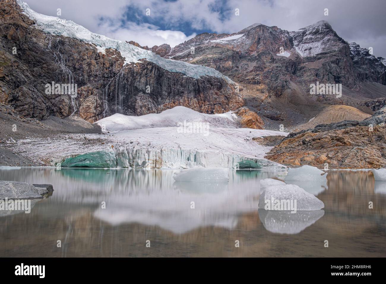 Ghiacciaio Fellaria in Italia, Valmalenco, Europa Stockfoto