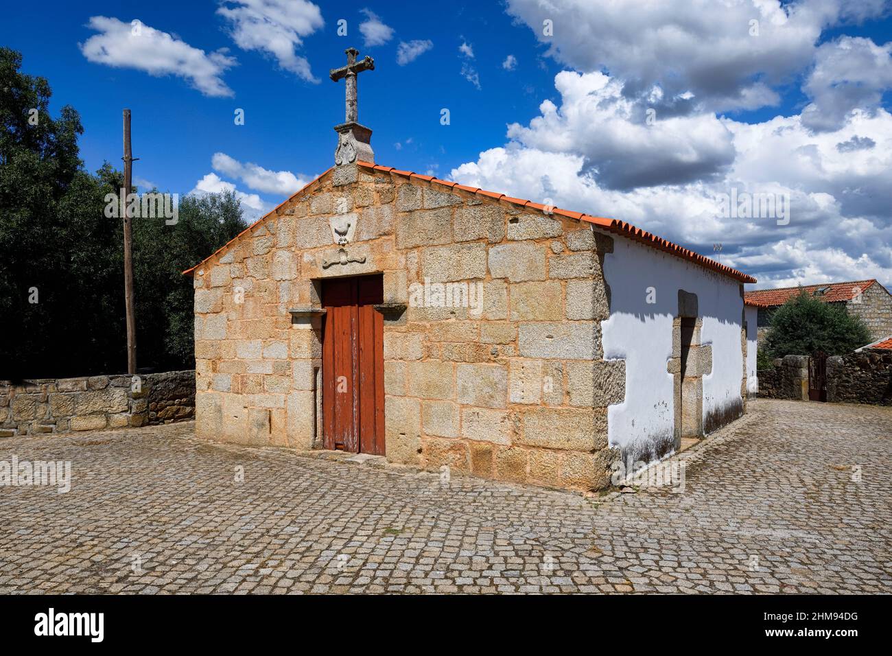 Kapelle des Heiligen Geistes, Dorf Idanha-a-Velha, Serra da Estrela, Beira Alta, Portugal Stockfoto