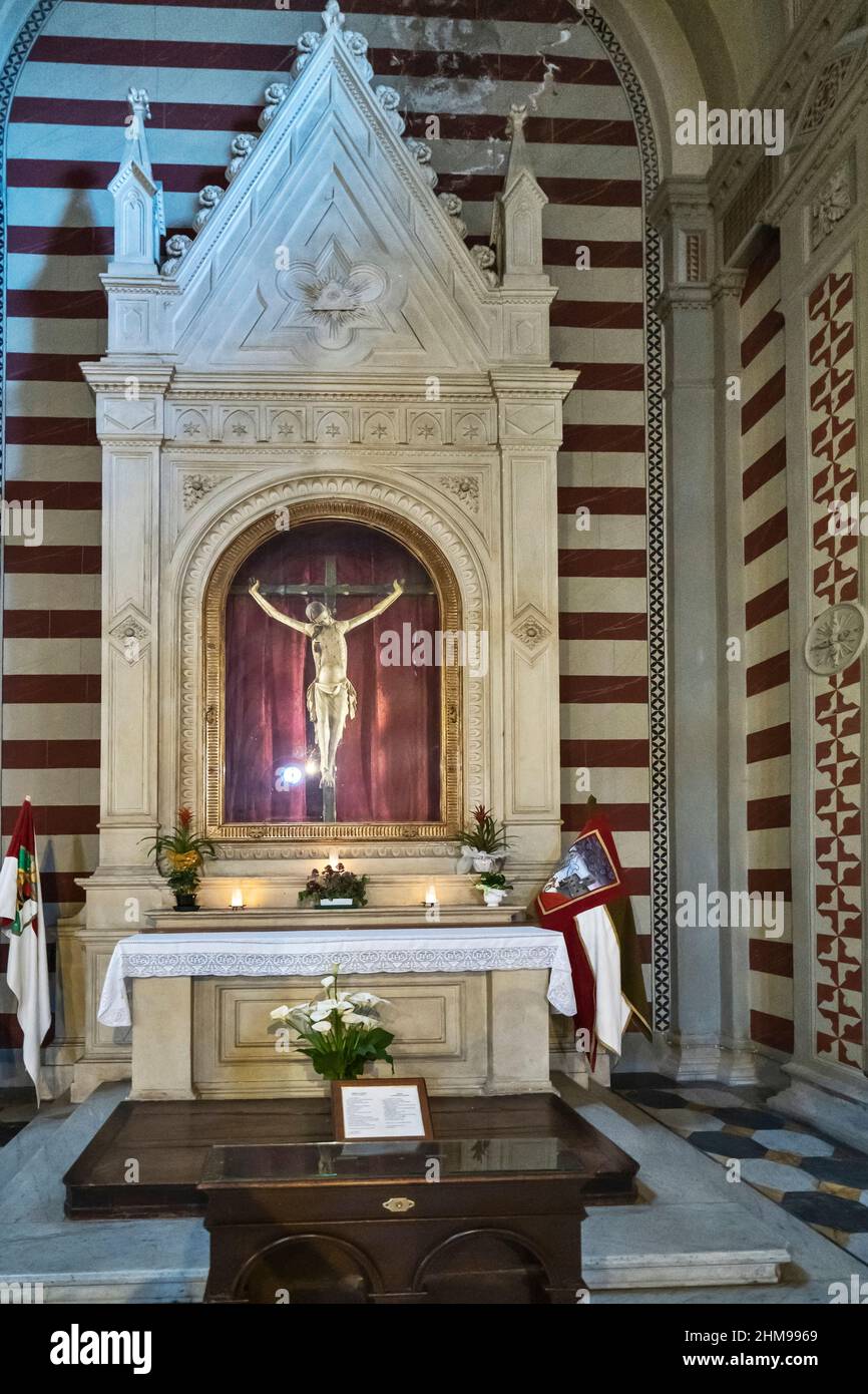 Kirche Santa Margherita, Innenraum, Cortona, Toskana, Italien, Europa Stockfoto