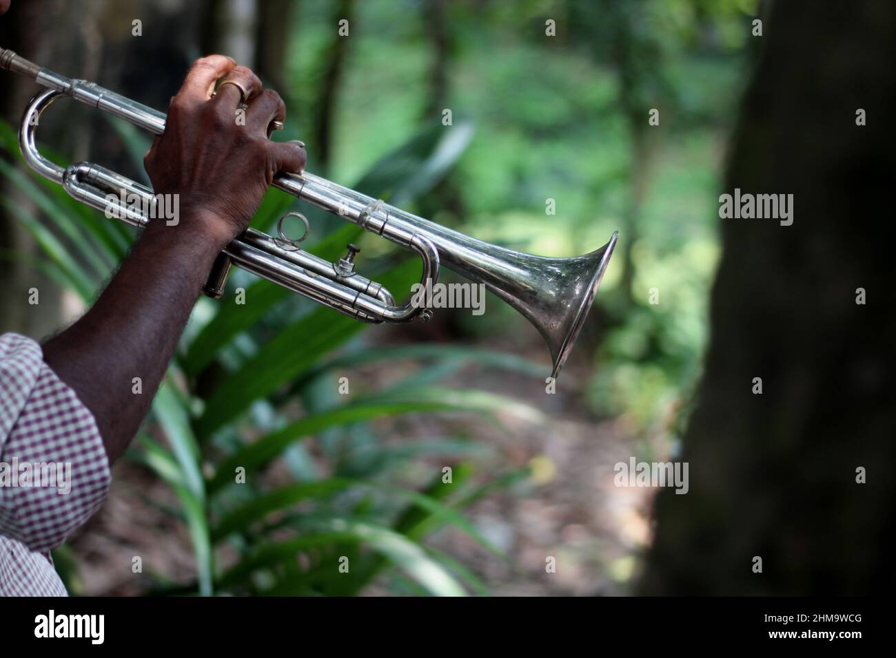 Musikinstrument in Hindu Hochzeitszeremonie, Bangladesch Stockfoto