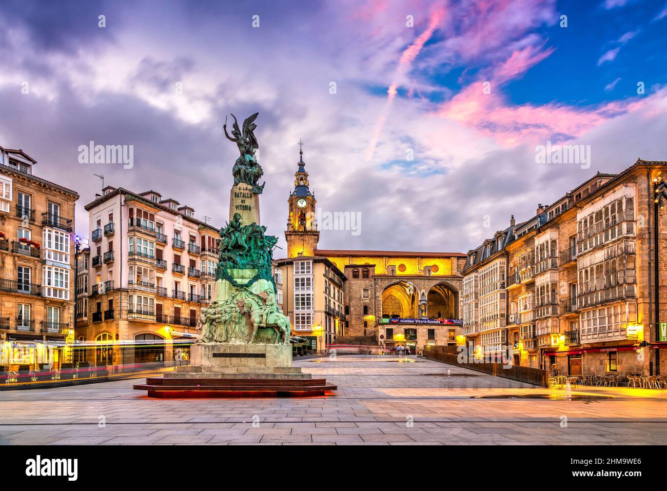 Plaza De La Virgen Blanca, Vitoria-Gasteiz, Alava, Baskenland, Spanien Stockfoto