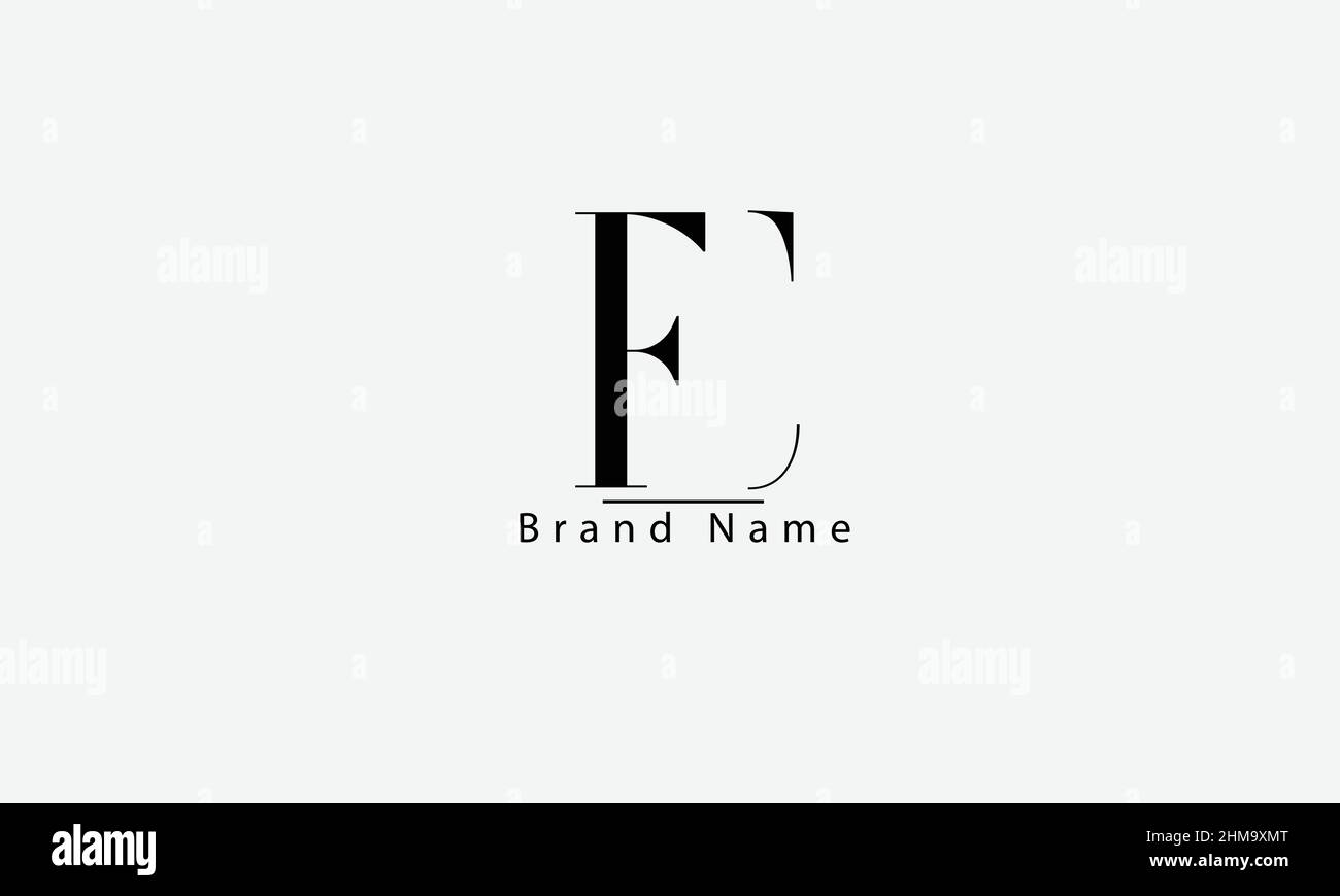 Vorlage für das abstrakte Vektorlogo FC CF F C Monogramm Stock Vektor