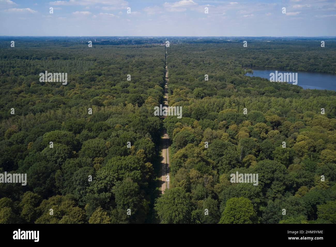 Luftaufnahme von la troue d'arenberg - der Arenberg-Graben Stockfoto