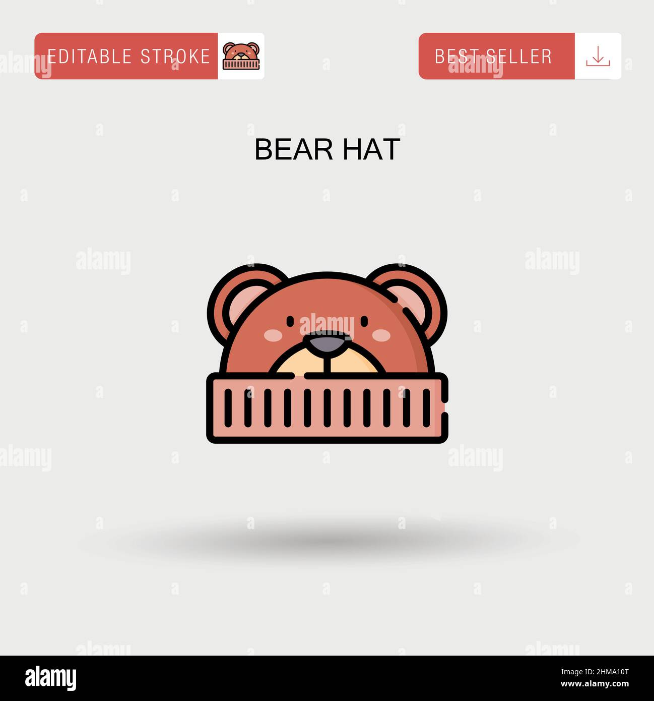 Bear hat einfaches Vektor-Symbol. Stock Vektor
