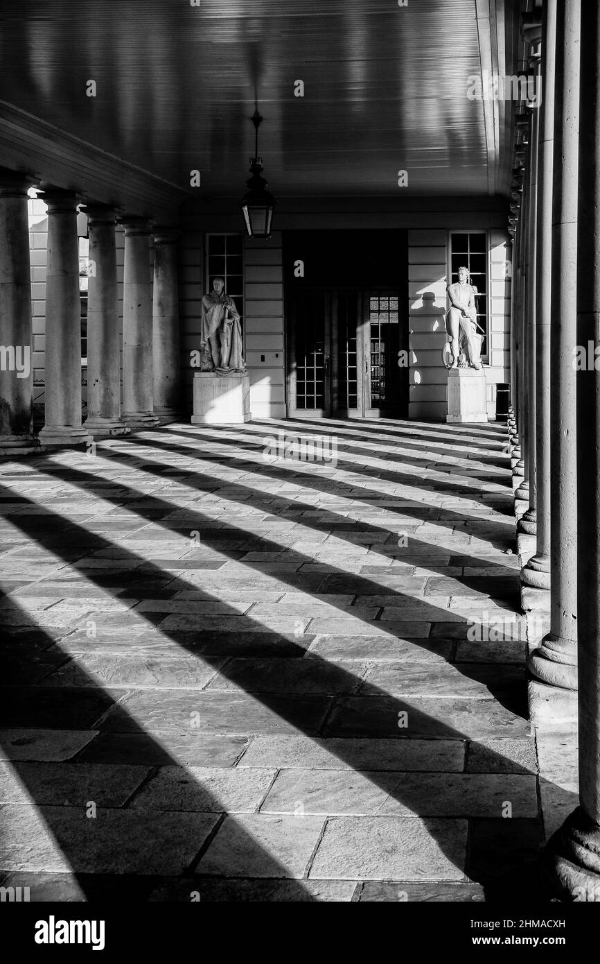 Säulengang des Queen's House, Greenwich, London, Großbritannien Stockfoto