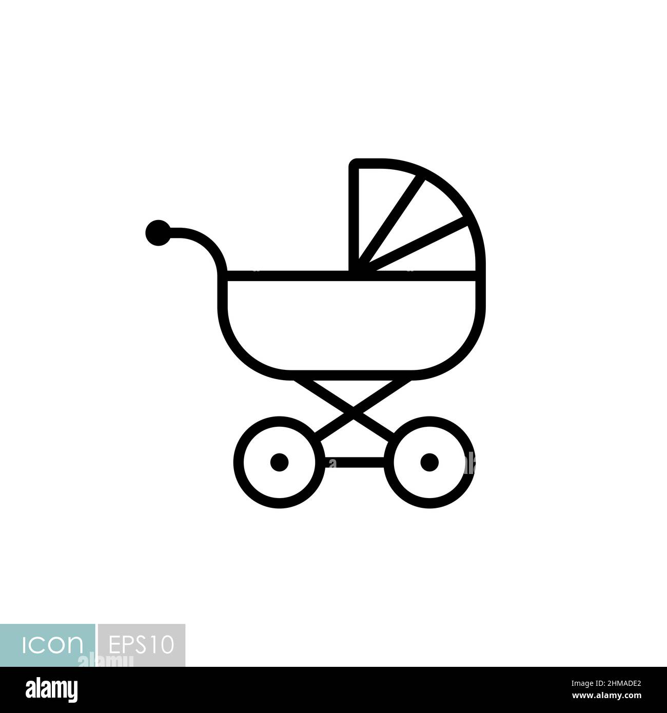 Kinderwagen Baby Schlittenvektorsymbol. Graph Symbol fur Kinder und Neugeborene Websites und Apps Design Logo App UI Stock Vektorgrafik Alamy