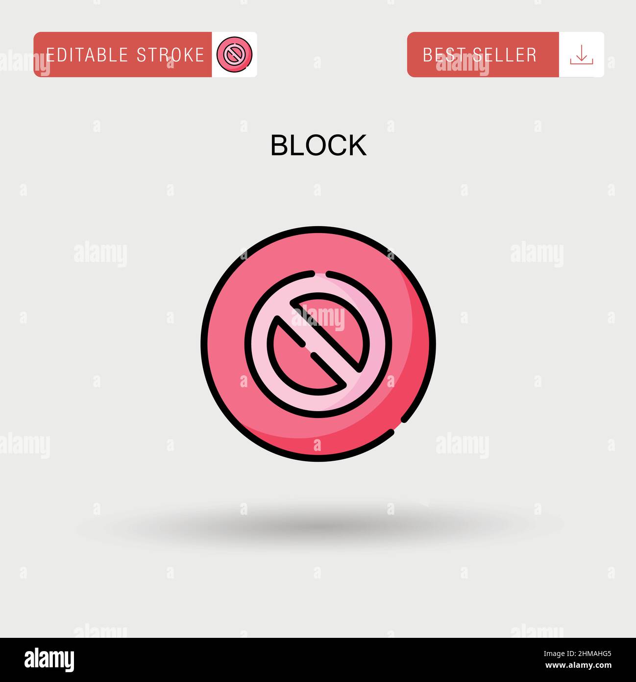Einfaches Vektorsymbol blockieren. Stock Vektor
