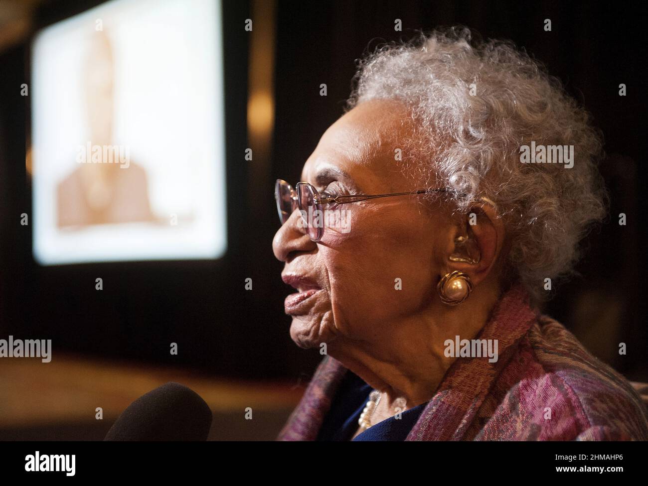 Die Bürgerrechtsanwältin Frankie Muse Freeman feiert 100th. Geburtstag Stockfoto