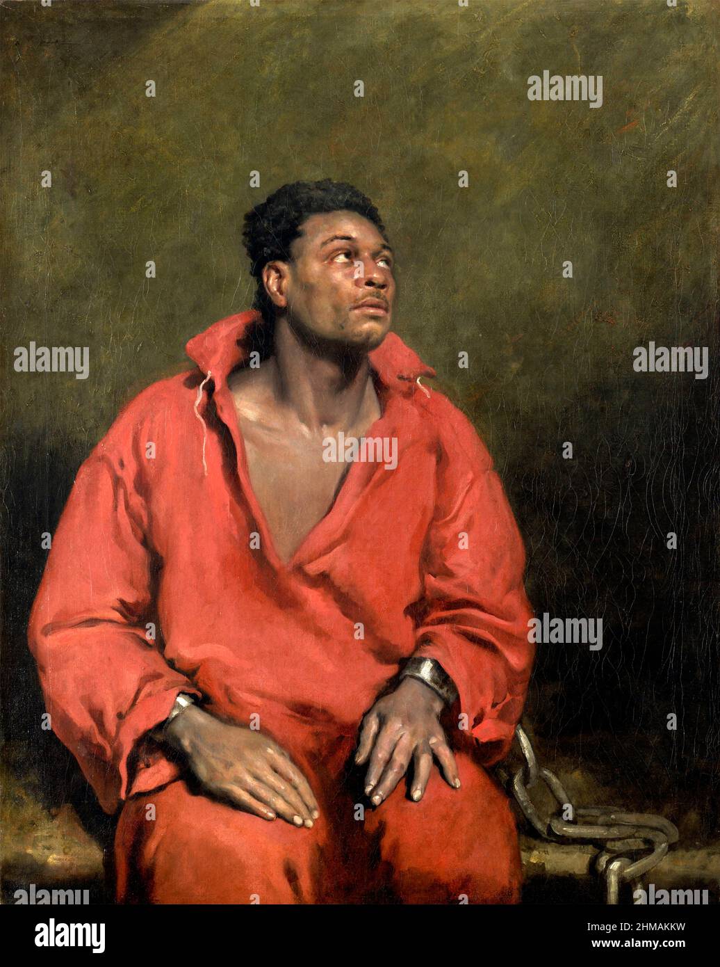 The Captive Slave (Ira Aldridge) des britischen Künstlers John Philip Simpson (1782–1847), Öl auf Leinwand, 1827 Stockfoto