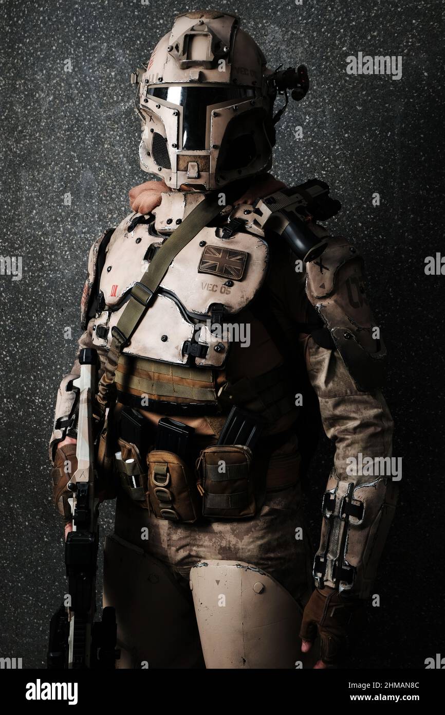 Ein Mandalorianer im Londoner MCM Comiccon Stockfoto