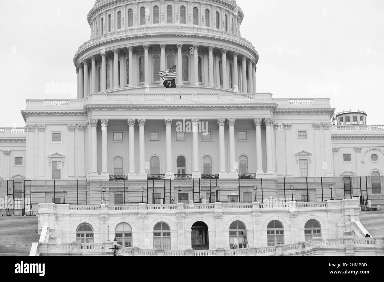 U.S. Capitol mit Fechten Stockfoto