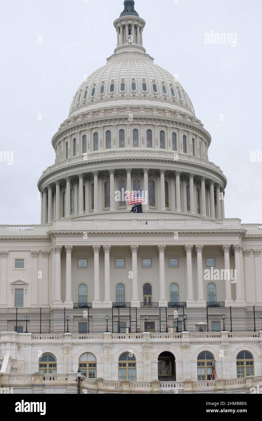 U.S. Capitol mit Fechten Stockfoto