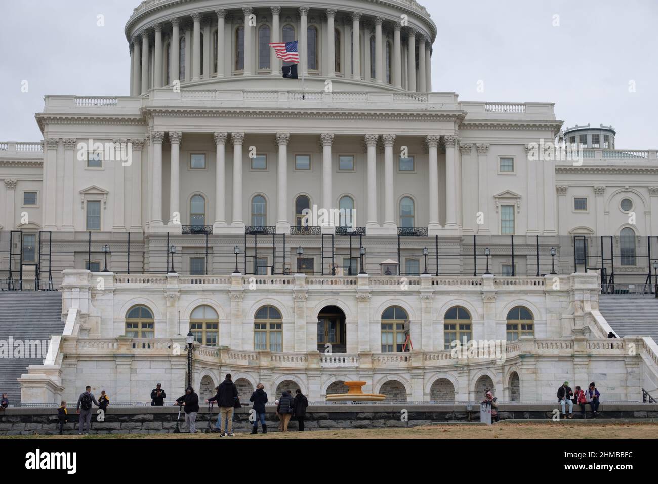 U.S. Capitol mit Fechten Stockfoto