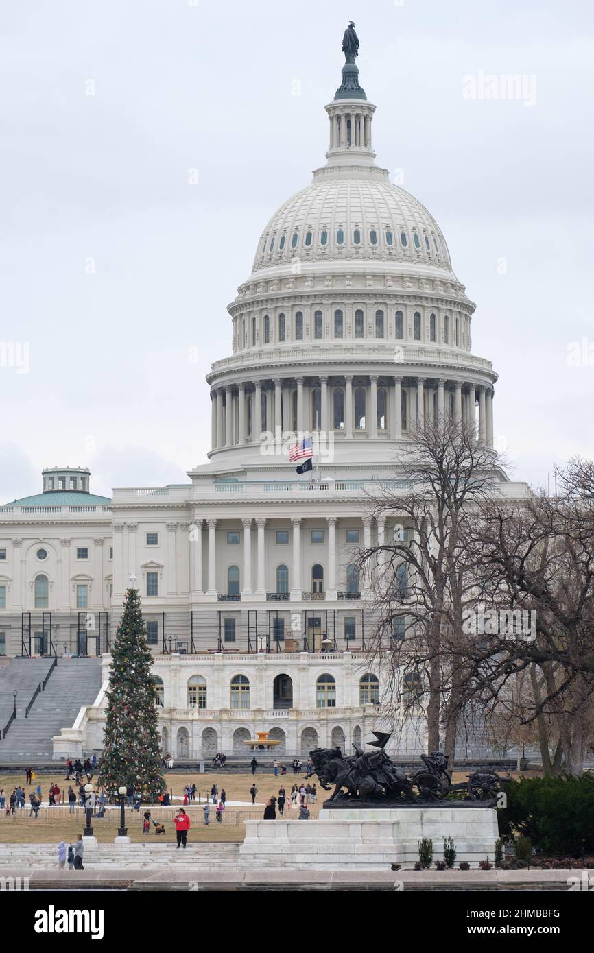 U.S. Capitol mit Fechten Stockfoto