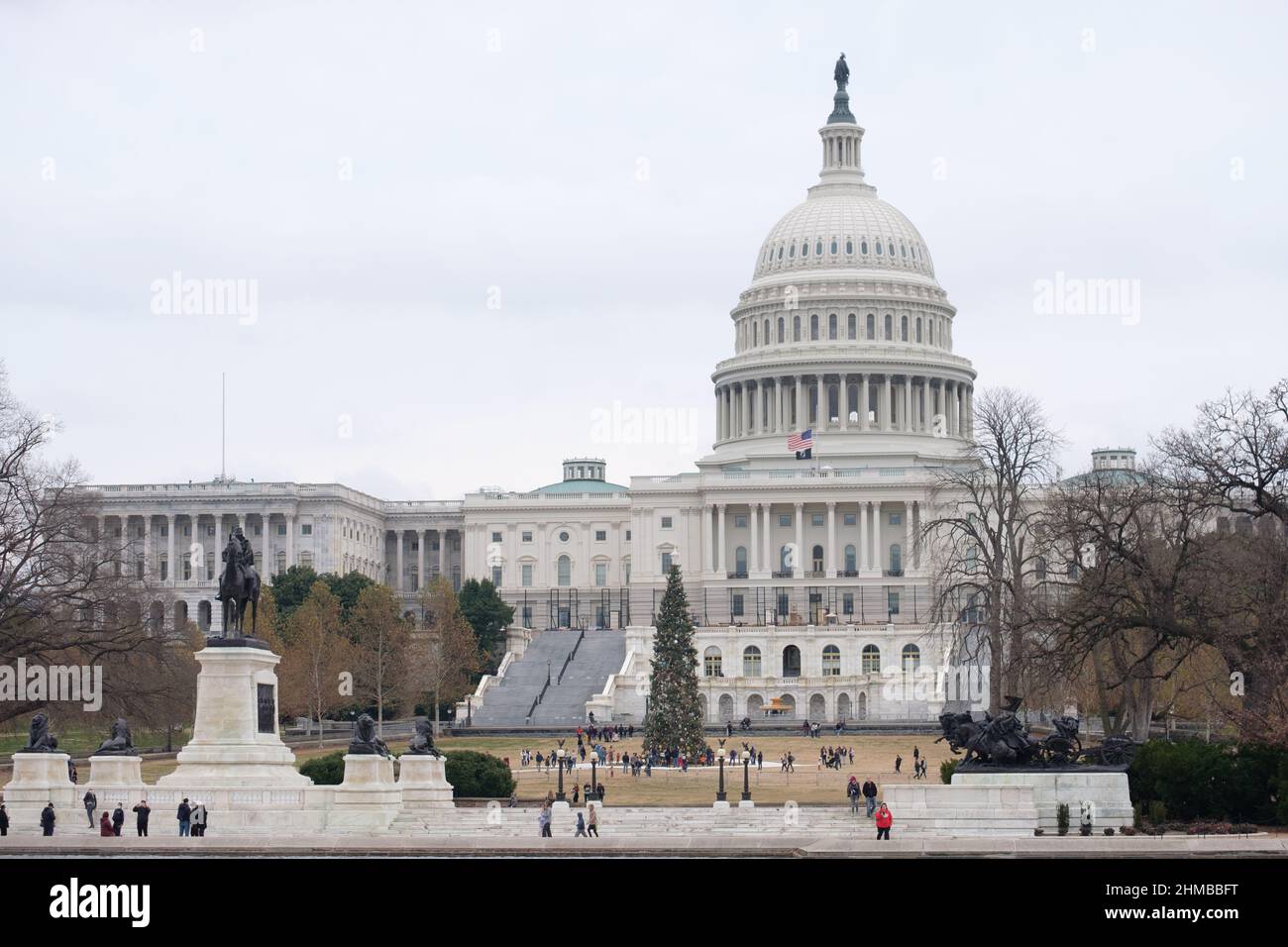 U.S. Capitol mit Fechten Stockfoto