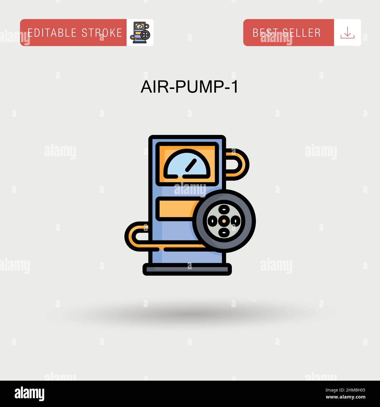 Air-Pump-1 einfaches Vektorsymbol. Stock Vektor