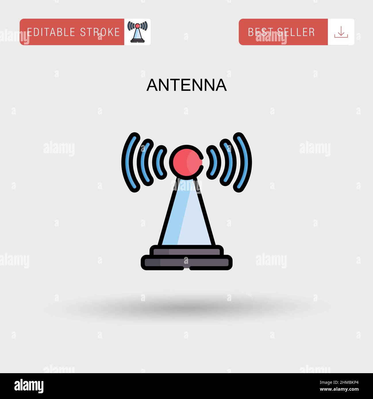 Symbol für einfachen Vektor der Antenne. Stock Vektor
