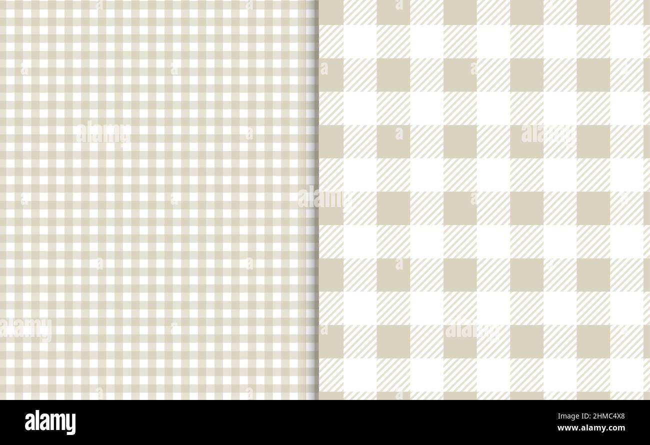 Vichy Nahtloses Set. Pastellfarbenes Gingham-Muster. Hintergrund für Ostern, Tapete, Decke. Stock Vektor