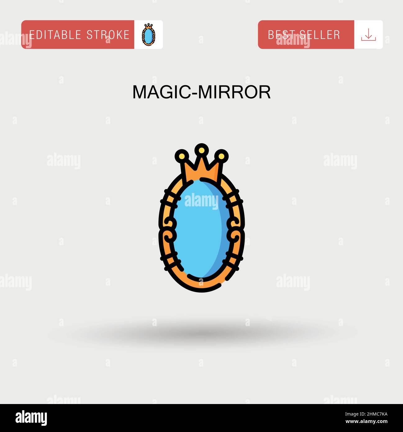 Magic-Mirror einfaches Vektorsymbol. Stock Vektor