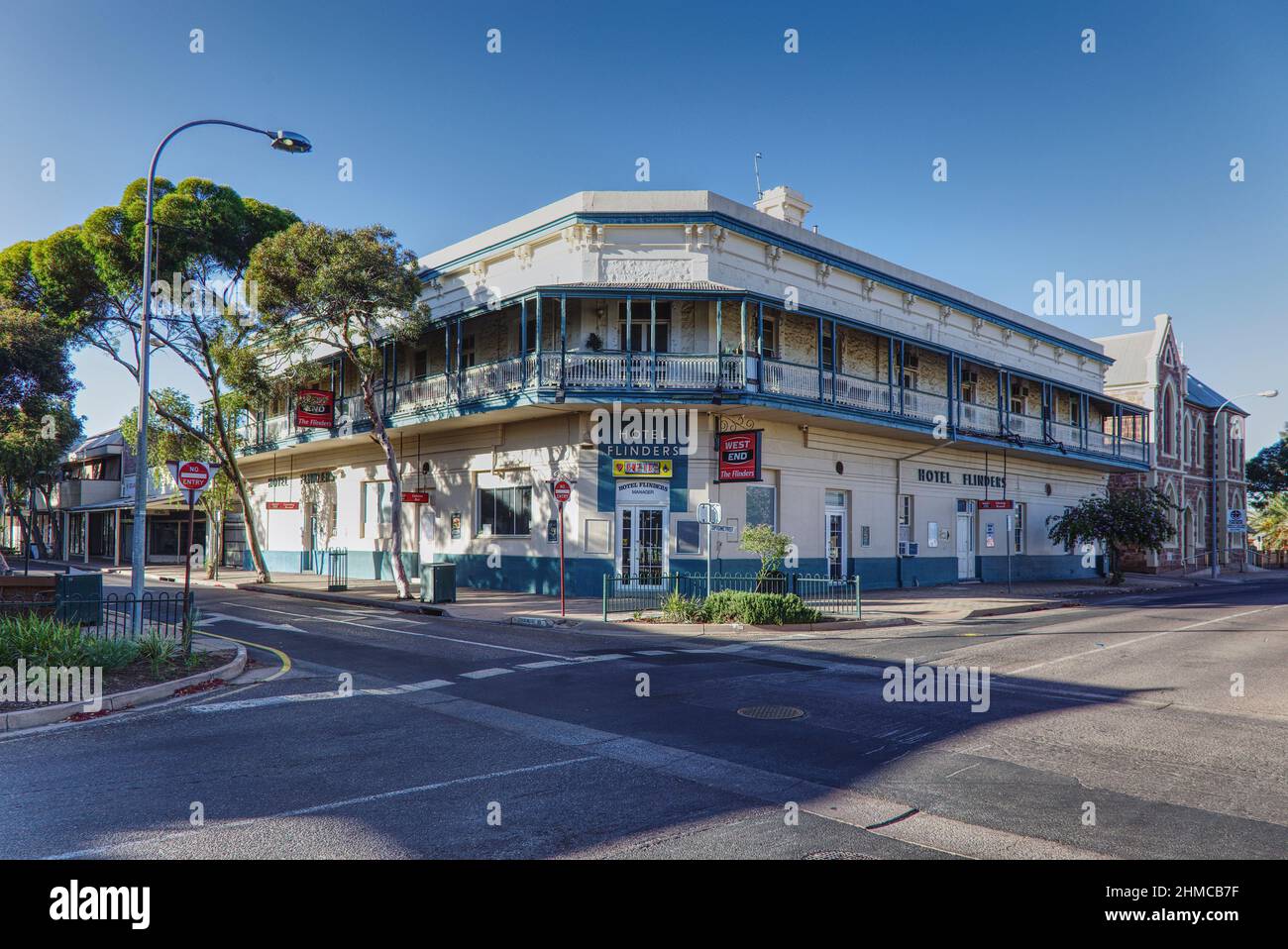 Historisches Hotel Flinders 1878 an der Commercial Road Street Port Augusta South Australia Stockfoto