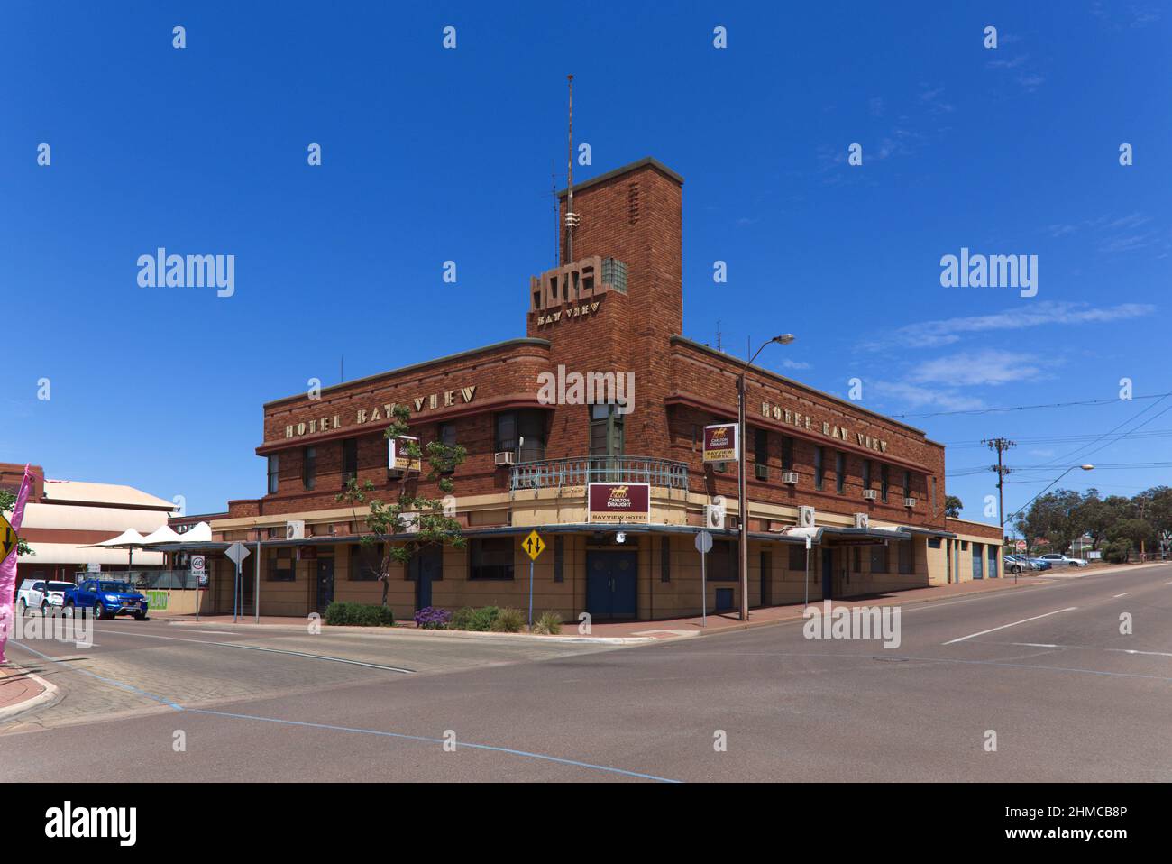 Bayview Hotel im historischen Art déco-Stil an der Forsyth Street Whyalla South Australia Stockfoto