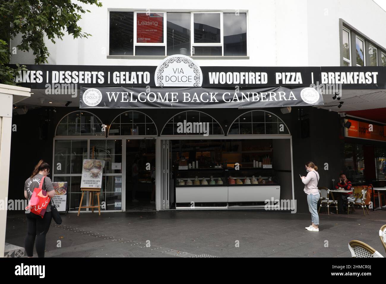 Via Dolce Café, 106 Bunda Street, Canberra ACT 2601 Stockfoto