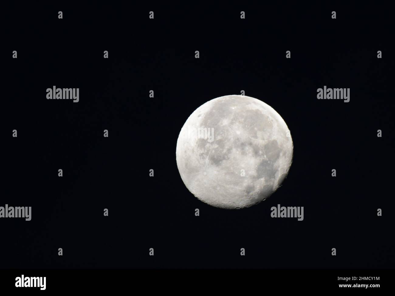 Blick auf den Mond. Stockfoto