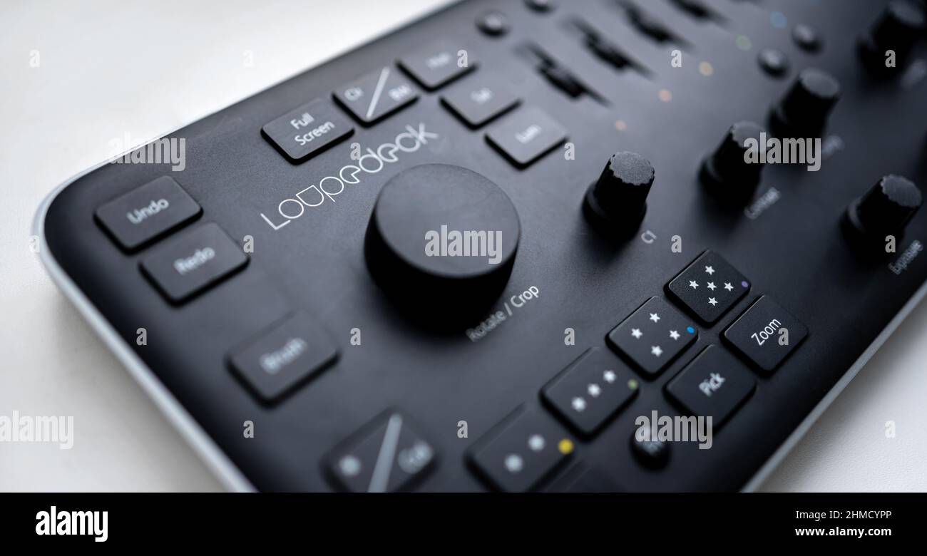 Loupedeck Photo Editing Console Stockfoto
