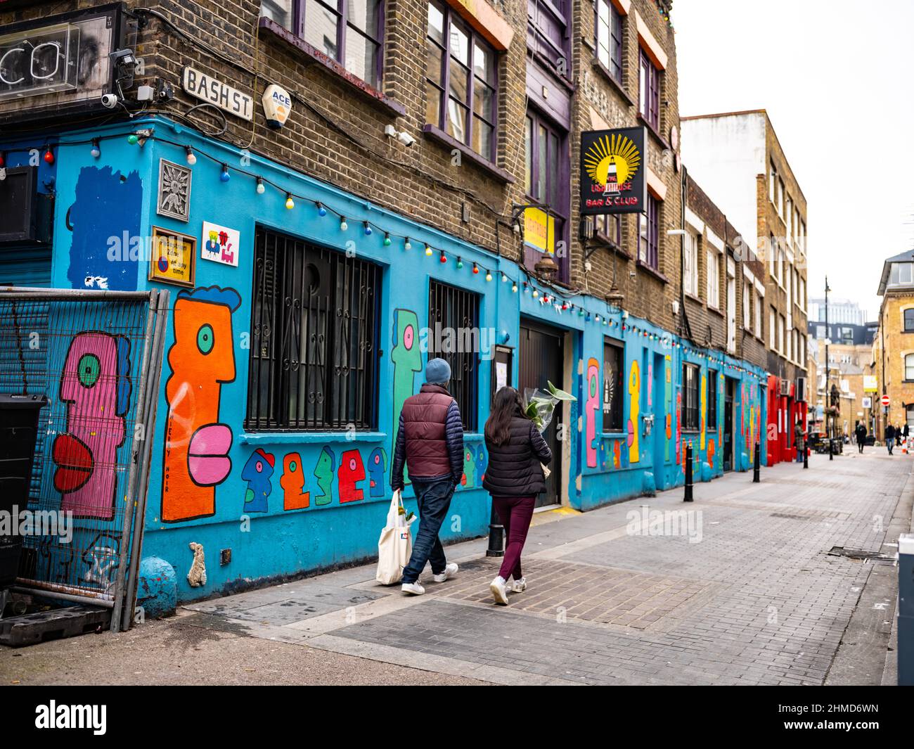 Rivington Street, Shoreditch, London. Stockfoto