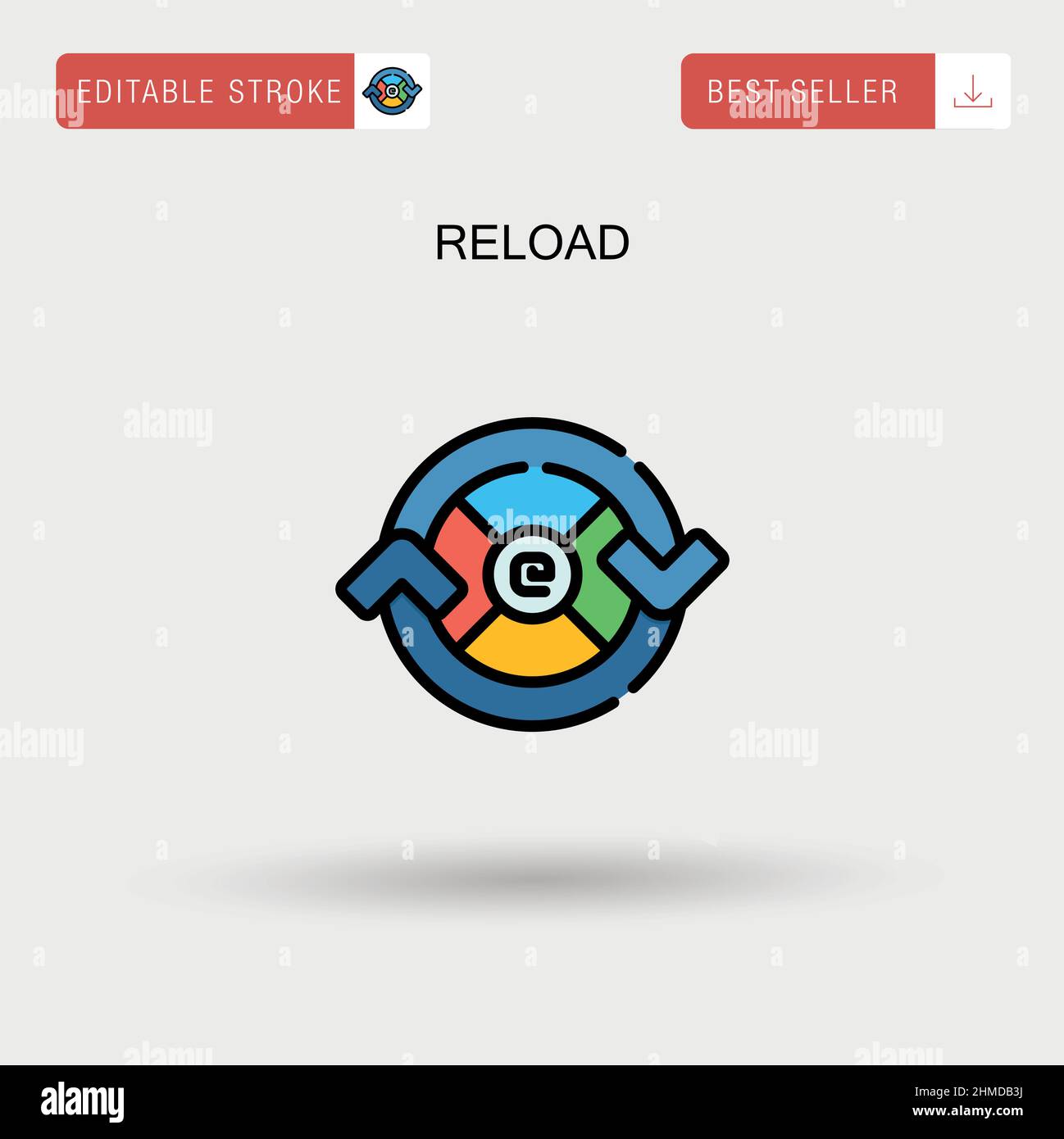 Einfaches Vektorsymbol neu laden. Stock Vektor