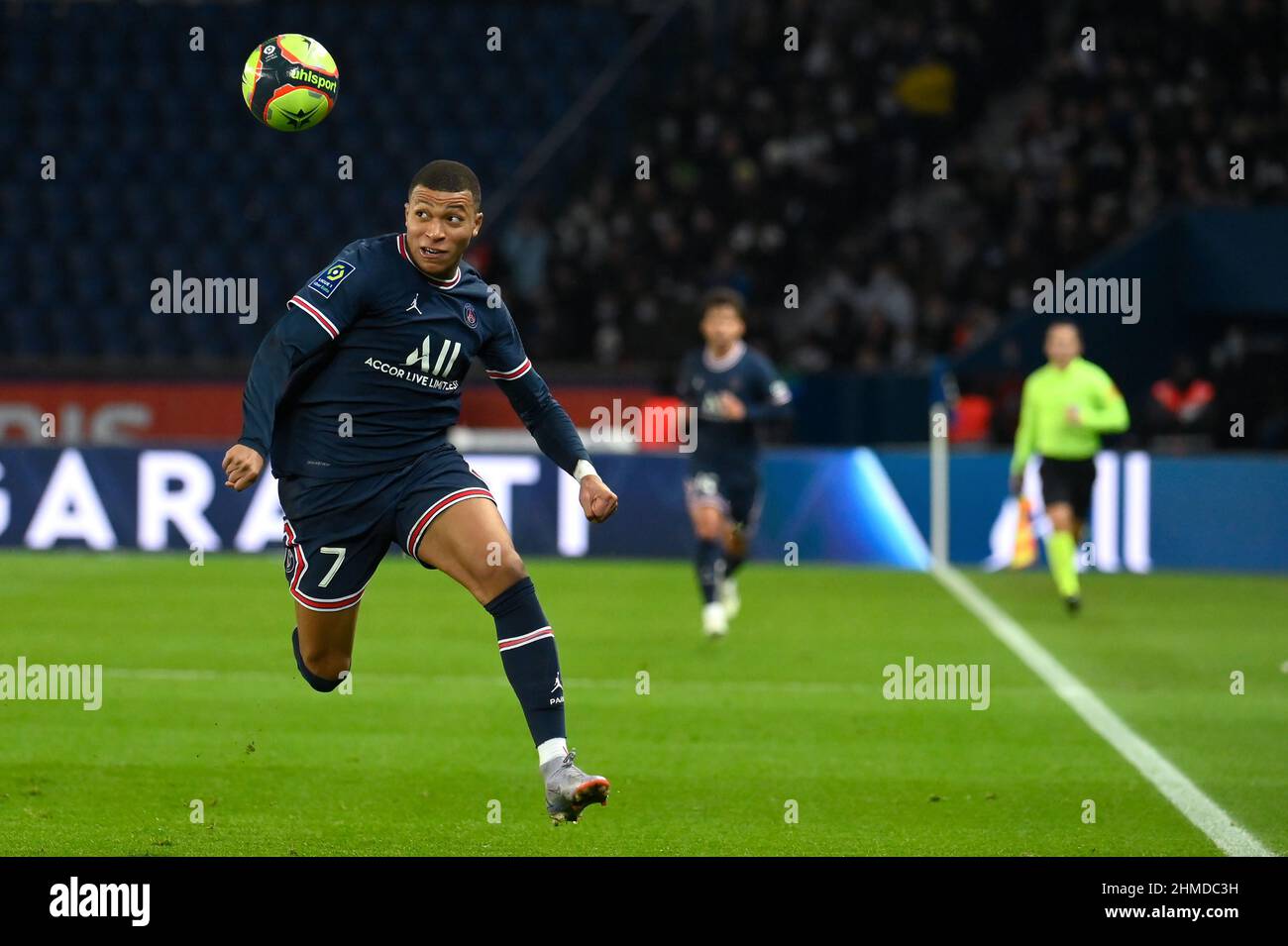 PSG - Monaco Kylian Mbappe während des Spiels PSG gegen AS Monaco im Parc des Princes, 12. Dezember 2021. Stockfoto