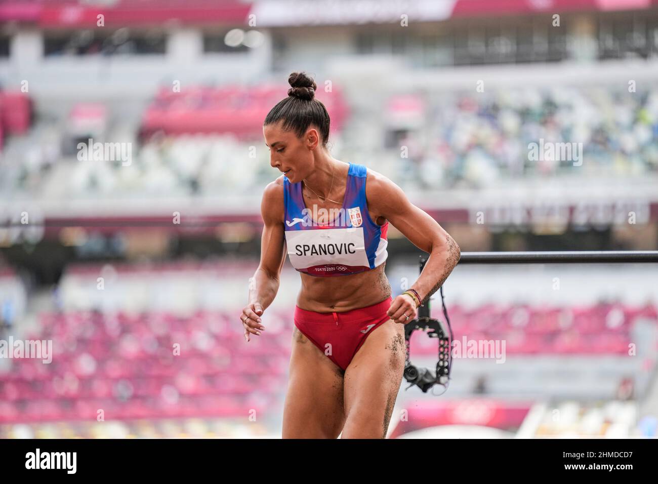 Ivana Spanovic nimmt an den Olympischen Spielen 2020 in Tokio in der Disziplin Weitsprung Teil
