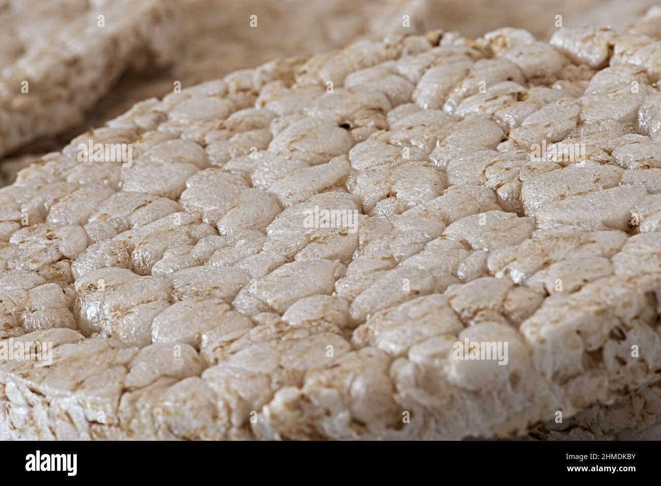 Gallette di riso Makro altra vista Stockfoto