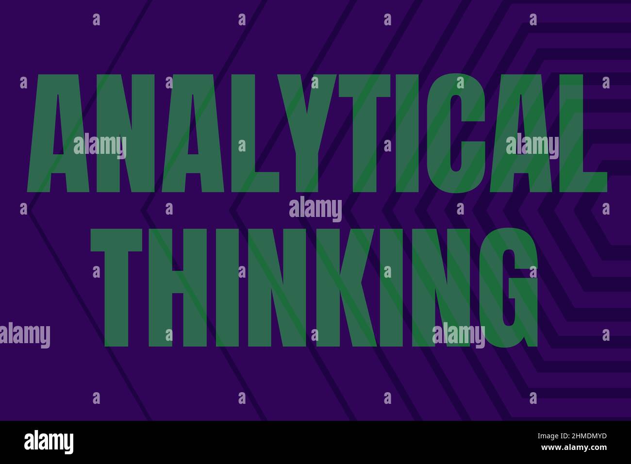 Schild mit analytischem Denken. Konzept Bedeutung Komponente des visuellen Nachdenkens, um Probleme schnell zu lösen Linie illustrierte Hintergründe mit verschiedenen Stockfoto