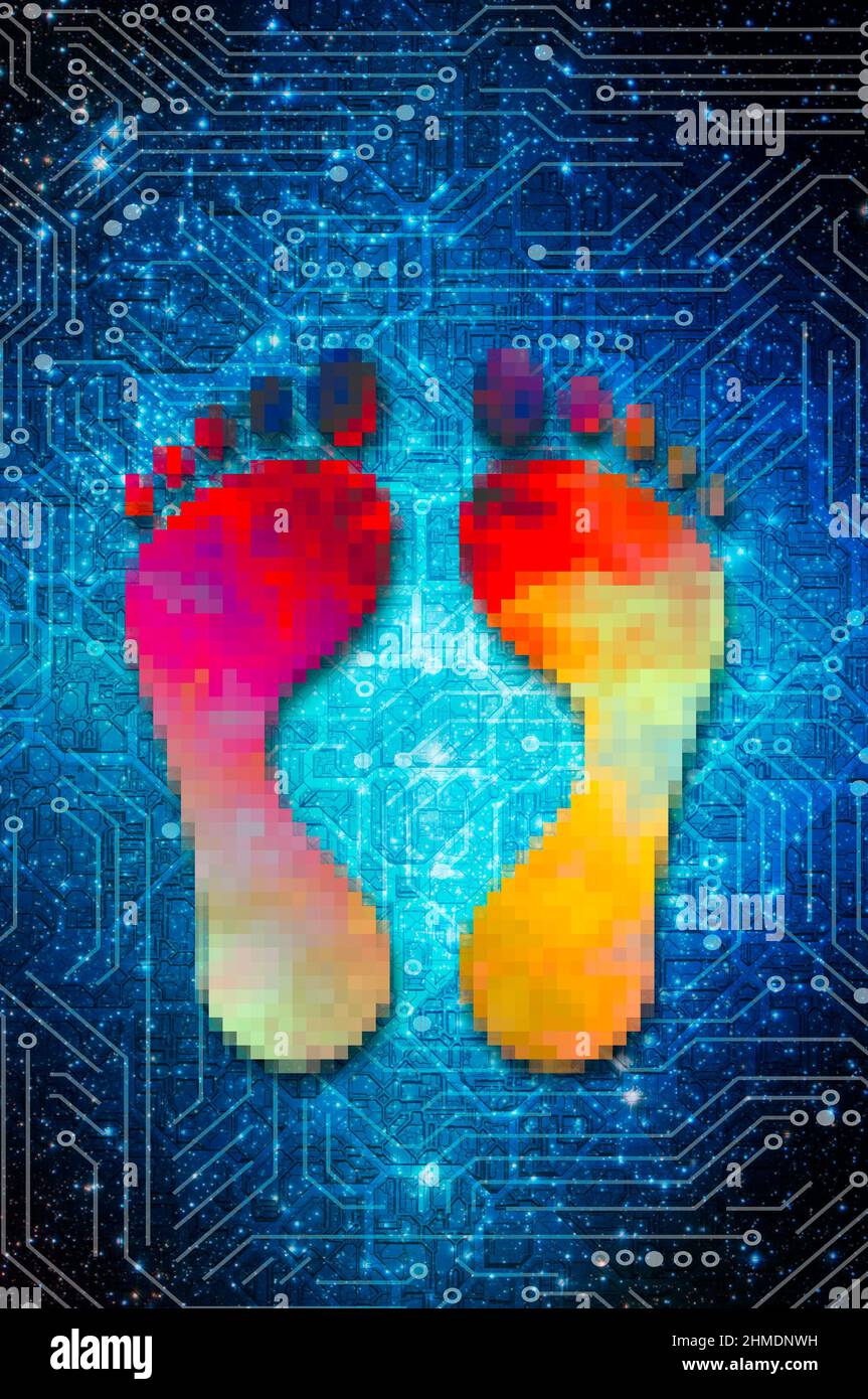 internet Footprint-Konzept Stockfoto