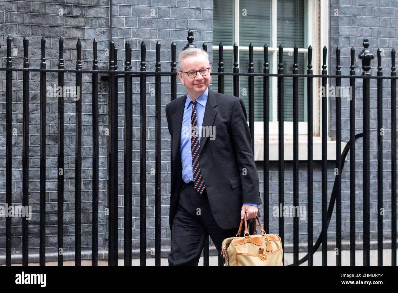 London, Großbritannien. 09th. Februar 2022. Michael Gove, britischer Außenminister für die Aufebenung, gesehen auf Platz 10 vor den Anfragen des Premierministers im Parlament dieser Woche. (Foto von Belinda Jiao/SOPA Images/Sipa USA) Quelle: SIPA USA/Alamy Live News Stockfoto