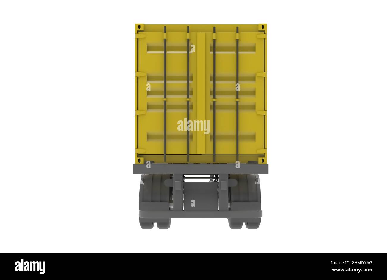 Mockup Transport von Waren und Dienstleistungen Bunte Konzept 3D Illustration Stockfoto